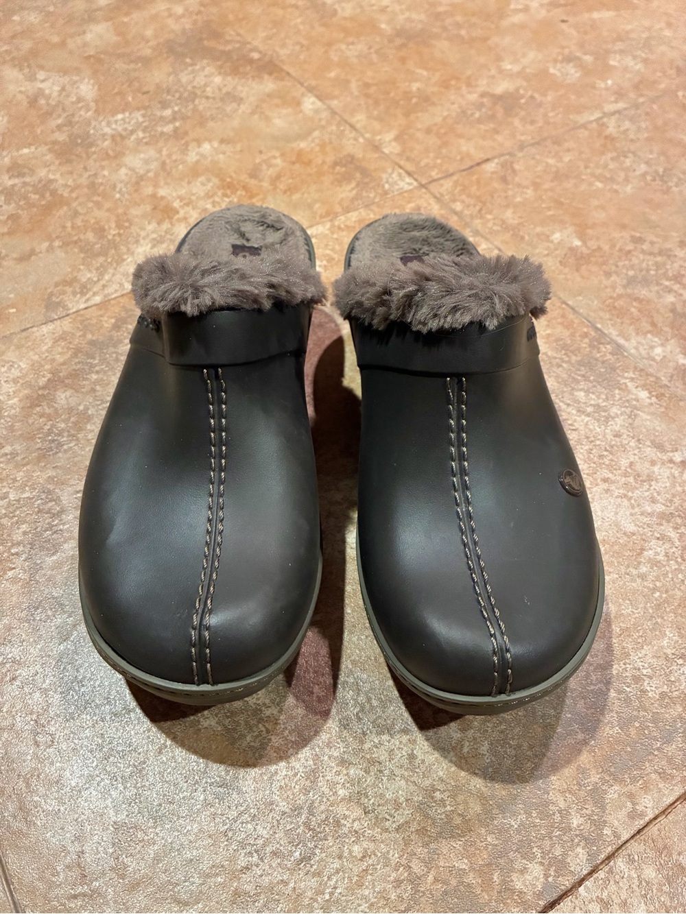 Crocs Women's Brown Faux-Fur Lined Slip-On Clog